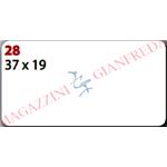 BUSTA DI ETICHETTE MARKIN COD. 28 MM 37 X 19, SU FOGLIO, 210 ETICHETTE AUTOADESIVE